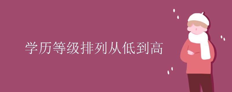 学历等级排列从低到高