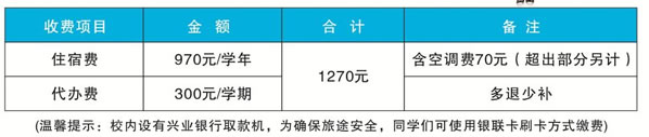 福建省民政学校收费标准