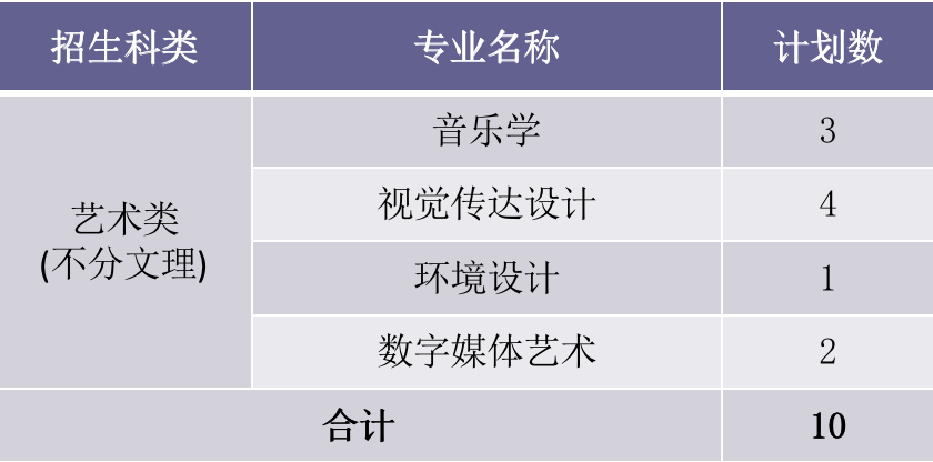 2022厦门华厦学院艺术类招生计划