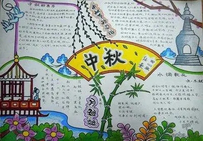 中秋节手抄报简笔画精美